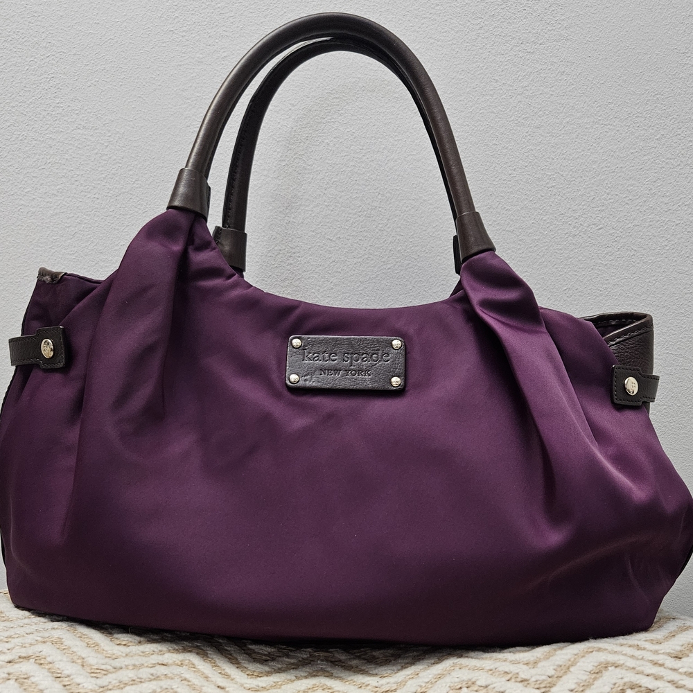 Vintage Kate Spade Dark Purple Stevie Shoulder Bag